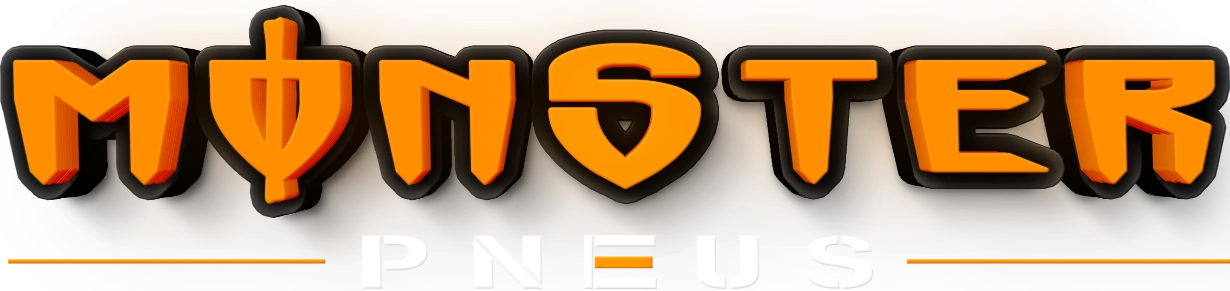 Logotipo MONSTER PNEUS - pneus, recapados, novos, genius, tyres, off-road, mud, maxxis, ogro, ignorante, 2, 3, 4, 5, og3, versatil, pop, trepador, sem, limites, fronteira, mais, super, cross, 1000, 1001